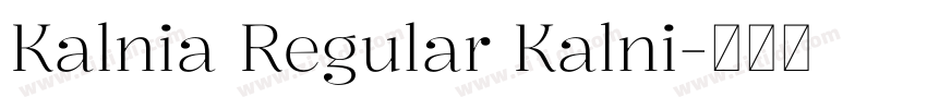 Kalnia Regular Kalni字体转换
